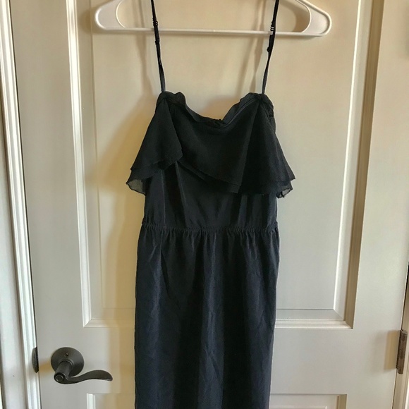 Wilfred Emmanuelle Black Silk Cocktail Dress - Picture 1 of 3